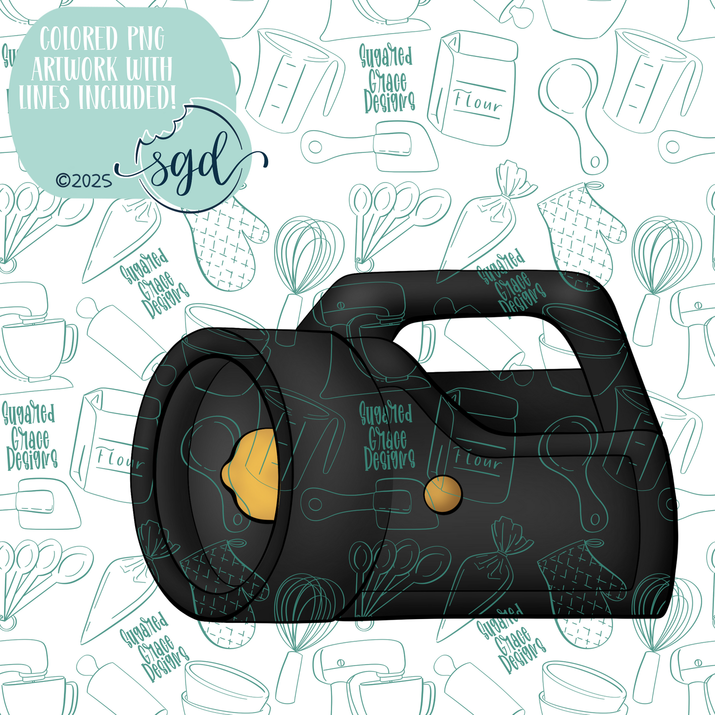 Flashlight Cutter STL File with PNG Images to Match - For 3D Printing and Edible Ink Printers