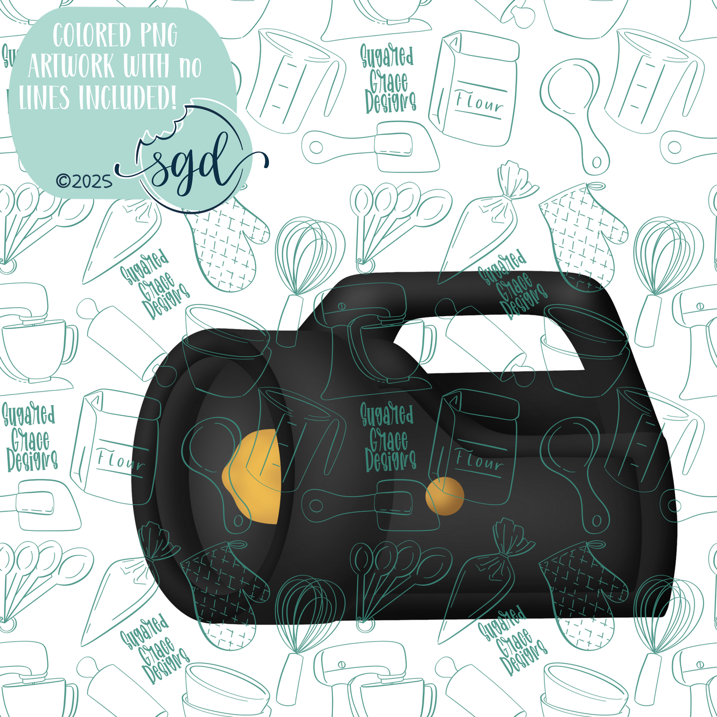 Flashlight Cutter STL File with PNG Images to Match - For 3D Printing and Edible Ink Printers