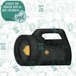 Flashlight Cookie Cutter with PNG Images to Match - Hand Drawn Graphics for Edible Ink Printers