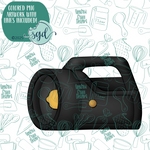 Flashlight Cookie Cutter with PNG Images to Match - Hand Drawn Graphics for Edible Ink Printers