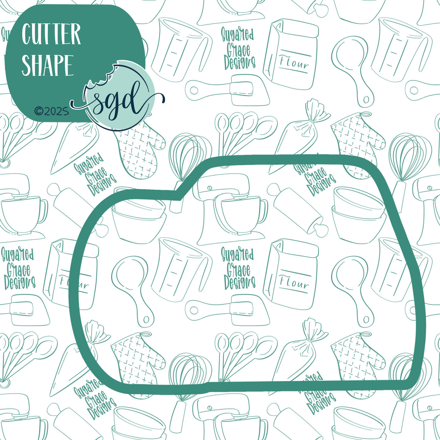 Flashlight Cookie Cutter with PNG Images to Match - Hand Drawn Graphics for Edible Ink Printers