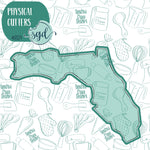 Florida State Cookie Cutter with PNG Images to Match - Hand Drawn Graphics for Edible Ink Printers - United States Shape