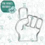 Foam Finger Cookie Cutter with Matching PNG Images for Edible Ink Printers Including Eddie