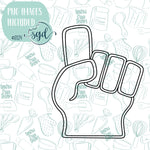 Foam Finger Cookie Cutter STL Files for 3D Printing with Matching Printable PNG Images for Edible Ink Printers Including Eddie