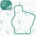 Foam Finger Cookie Cutter with Matching PNG Images for Edible Ink Printers Including Eddie