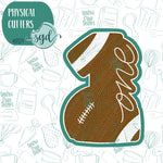 Lettered Football Number One Cookie Cutter with Matching Printable PNG Images for Edible Ink Printers including Eddie