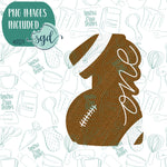 Lettered Football Number One Cookie Cutter with Matching Printable PNG Images for Edible Ink Printers including Eddie