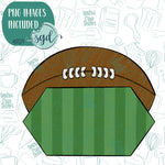 Football Plaque Cookie Cutter with Matching Printable PNG Images for Edible Ink Printers Including Eddie