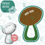 Football Baby Rattle Cookie Cutter with Matching Printable PNG Images for Edible Ink Printers including Eddie