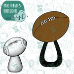 Football Baby Rattle Cookie Cutter with Matching Printable PNG Images for Edible Ink Printers including Eddie