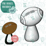 Football Trophy Cookie Cutter with PNG Images to Match - Hand Drawn Graphics for Edible Ink Printers - Sport Themed Cookie Ideas