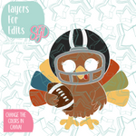 Football Turkey Cookie Cutter STL File with PNG Images to Match - For 3D Printing and Edible Ink Printers