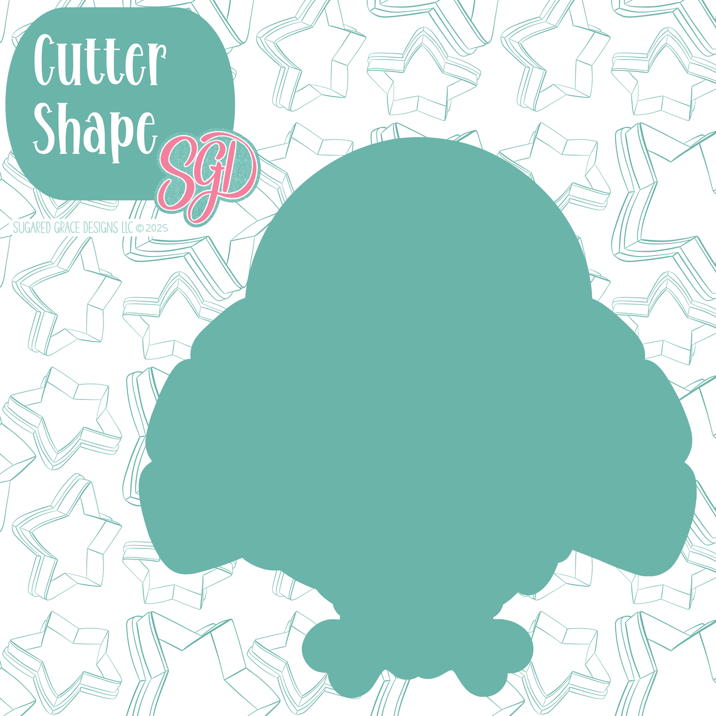 Football Turkey Cookie Cutter with PNG Images to Match - Hand Drawn Graphics for Edible Ink Printers