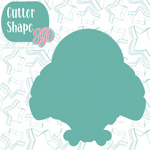 Football Turkey Cookie Cutter with PNG Images to Match - Hand Drawn Graphics for Edible Ink Printers