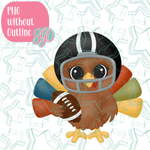 Football Turkey PNG Image Set for Edible Ink Printers - Hand Drawn Editable Graphics