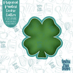 St Patrick's Day Lucky Four Leaf Clover Cookie Cutter with Matching PNG Images for Edible Ink Printers Including Eddie