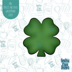 St Patrick's Day Lucky Four Leaf Clover Cookie Cutter with Matching PNG Images for Edible Ink Printers Including Eddie