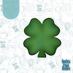 St Patrick's Day Lucky Four Leaf Clover Cookie Cutter STL Files for 3D Printers with Matching PNG Images for Edible Ink Printers Including Eddie