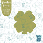 St Patrick's Day Lucky Four Leaf Clover Practice Cookie