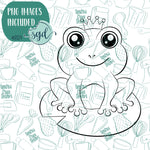 Frog Prince Cookie Cutter with PNG Images to Match - Hand Drawn Graphics for Edible Ink Printers - Princess Themed Cookie Ideas