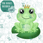 Frog Prince Cookie Cutter with PNG Images to Match - Hand Drawn Graphics for Edible Ink Printers - Princess Themed Cookie Ideas