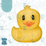 Front Facing Rubber Duck Cookie Cutter STL Files for 3D Printing with Matching Printable PNG Images for Edible Ink Printers Including Eddie