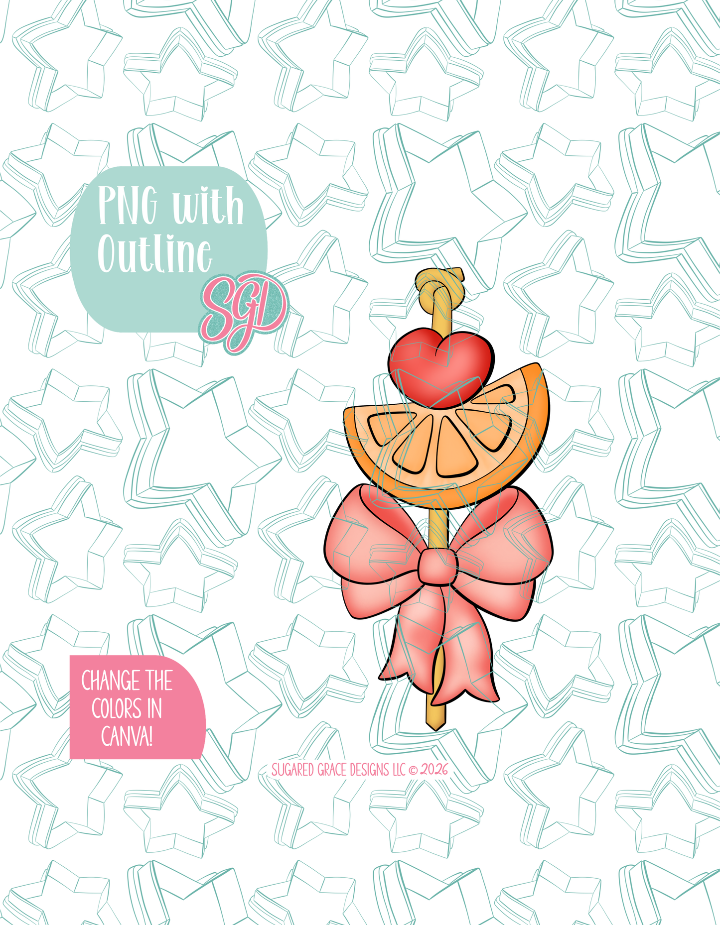 Fruit Kabob Cookie Cutter STL and PNG set
