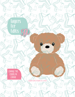 Fuzzy Teddy Bear Cookie Cutter STL File with PNG Images to Match - For 3D Printing and Edible Ink Printers