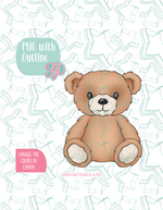 Fuzzy Teddy Bear Cookie Cutter STL File with PNG Images to Match - For 3D Printing and Edible Ink Printers