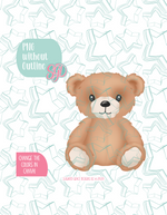 Fuzzy Teddy Bear Cookie Cutter STL File with PNG Images to Match - For 3D Printing and Edible Ink Printers