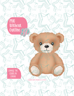 Fuzzy Teddy Bear PNG Image Set for Edible Ink Printers - Hand Drawn Editable Graphics