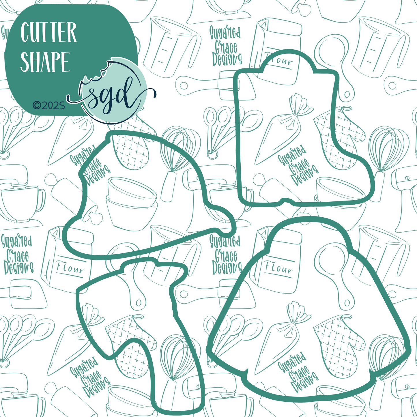 Fireman Cookie Cutter Set of 4 with PNG Images to Match - Hand Drawn Graphics for Edible Ink Printers
