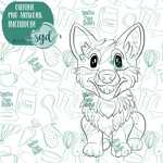 German Shepherd Dog Cookie Cutter with PNG Images to Match - Hand Drawn Graphics for Edible Ink Printers