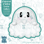 Ghost Plaque Cookie Cutter with Matching Printable PNG Images for Edible Ink Printers Including Eddie