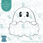 Ghost Plaque Cookie Cutter with Matching Printable PNG Images for Edible Ink Printers Including Eddie