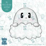 Ghost Plaque Cookie Cutter with Matching Printable PNG Images for Edible Ink Printers Including Eddie