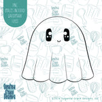 Ghost Cookie Cutter with Matching Printable PNG Images for Edible Ink Printers Including Eddie