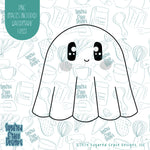 Ghost Cookie Cutter with Matching Printable PNG Images for Edible Ink Printers Including Eddie