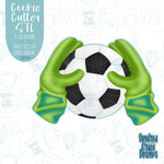 Goalie Gloves with Soccer Ball Cookie Cutter STL Files for 3D Printing with Matching Printable PNG Images for Edible Ink Printers Including Eddie