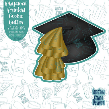 Graduation Cap Cookie Cutter with Matching PNG Images for Edible Ink Printers Including Eddie