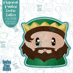 Green Wiseman and/or King Cookie Cutter with Matching Printable PNG Images for Edible Ink Printers Including Eddie