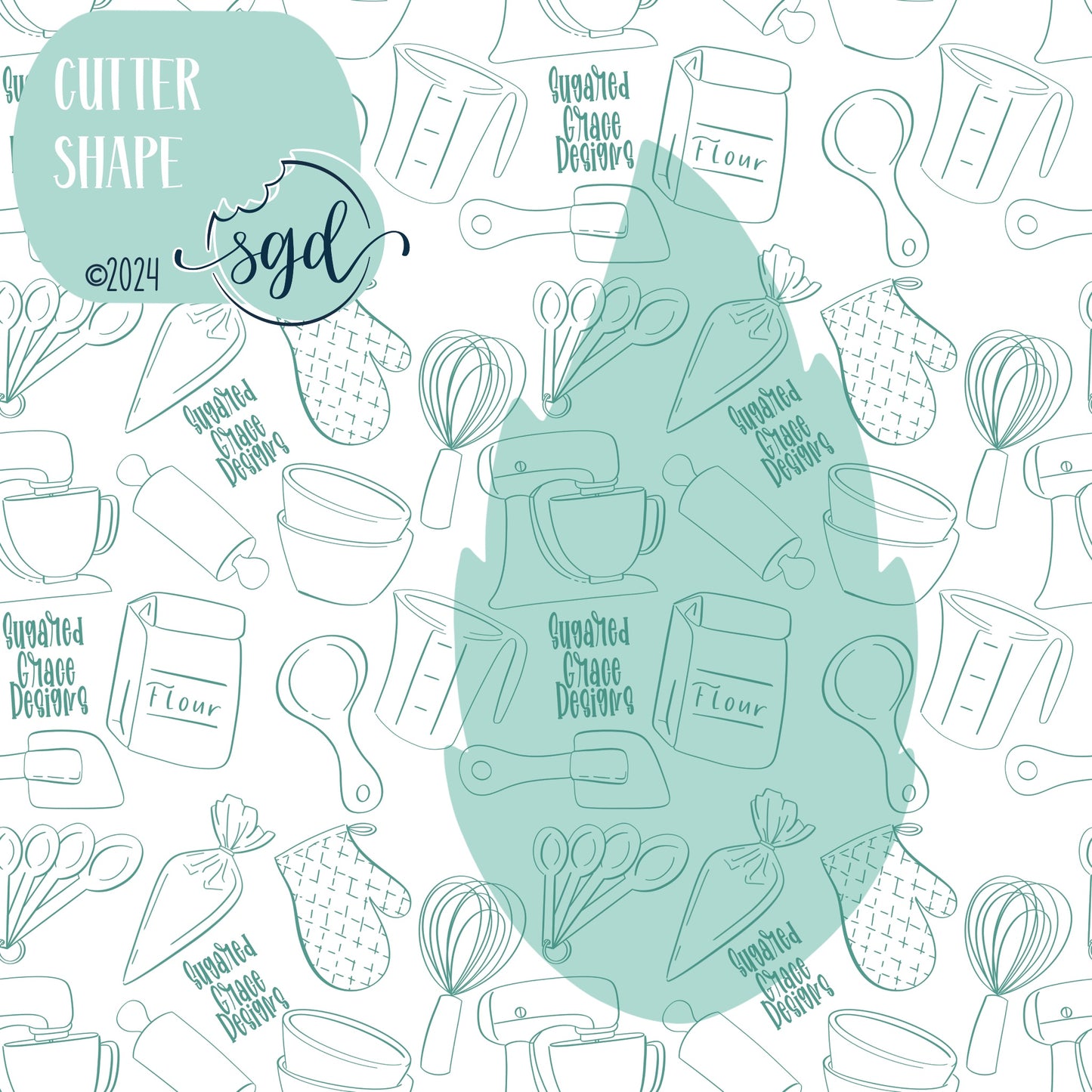 Green Leaf Cookie Cutter STL Files with PNG Images to match - For 3D Printing and Edible Ink Printers