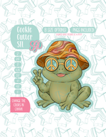 Groovy Frog Cookie Cutter STL and PNG set