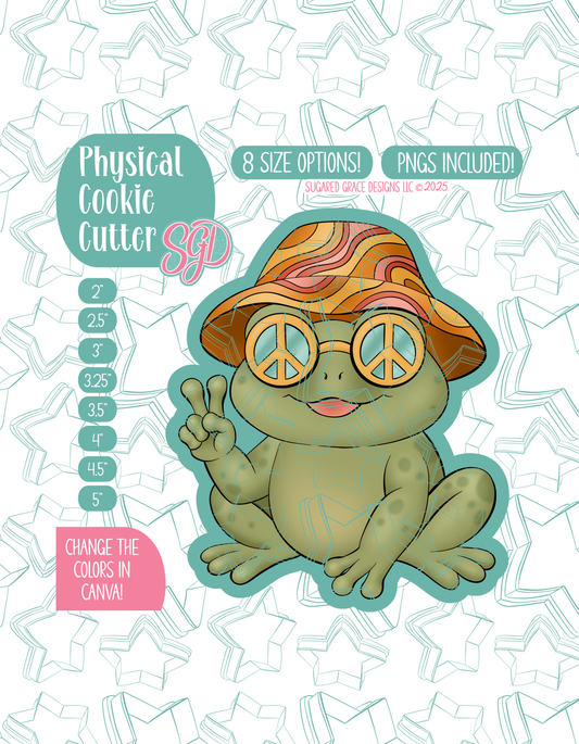 Groovy Frog Cookie Cutter with matching PNG