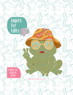 Groovy Frog Cookie Cutter with matching PNG