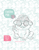 Groovy Frog Cookie Cutter STL and PNG set