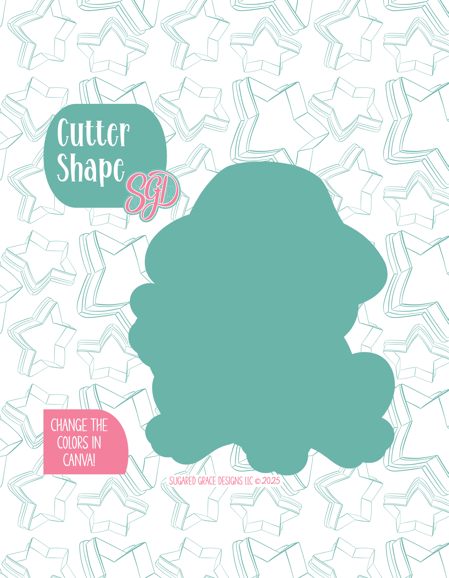 Groovy Frog Cookie Cutter with matching PNG