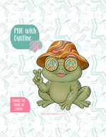 Groovy Frog Cookie Cutter with matching PNG