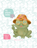 Groovy Frog Cookie Cutter STL and PNG set
