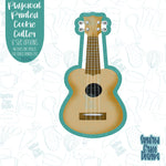 Guitar cookie cutter with png images for edible ink printers including Eddie